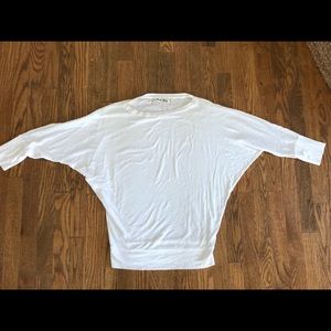 Michael Stars White knit Dolman Shirt OS